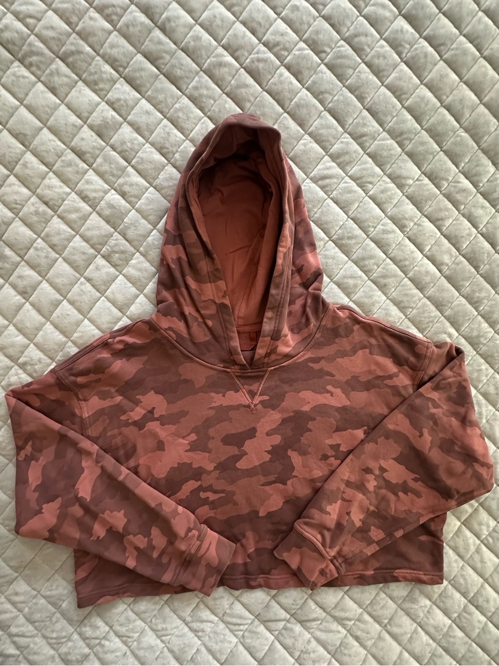 Pink Camo crop Hoodie